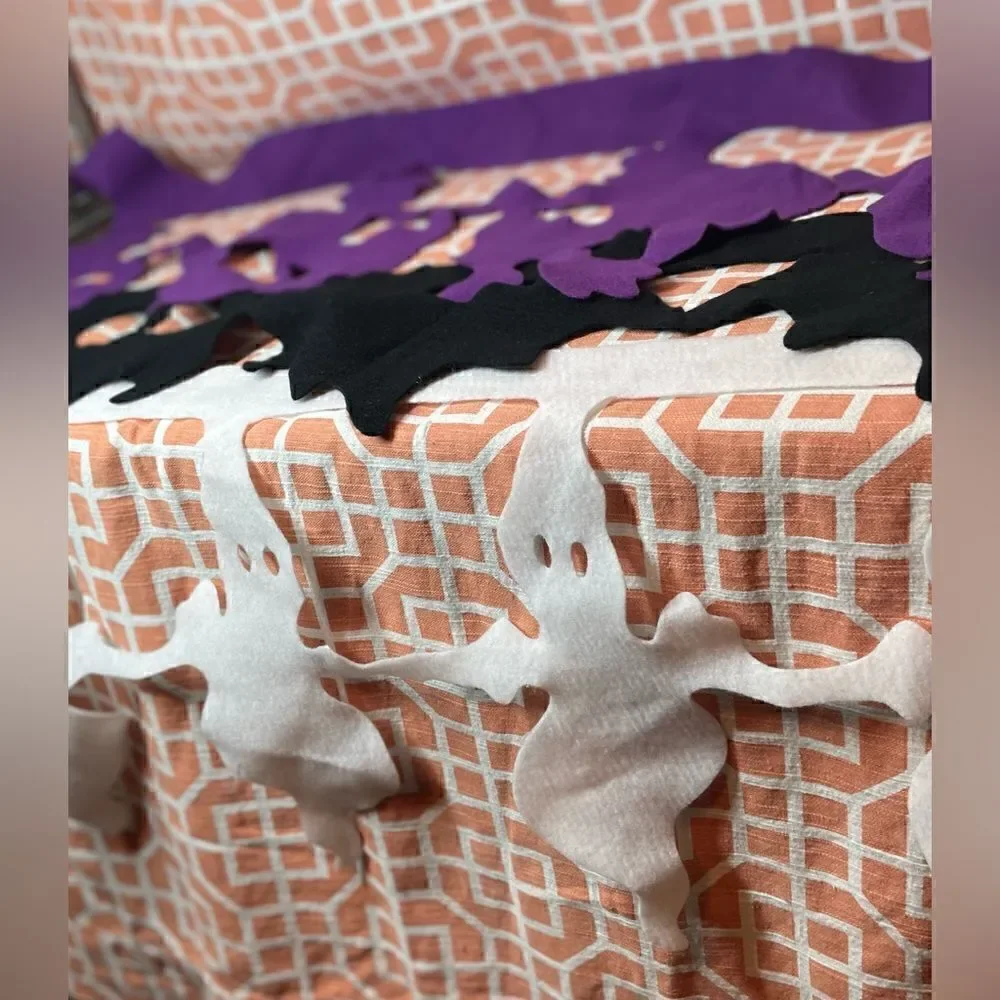 👻🎃👻 3 NEW! Halloween Decorative Felt Banners Ghost Bats & Witches